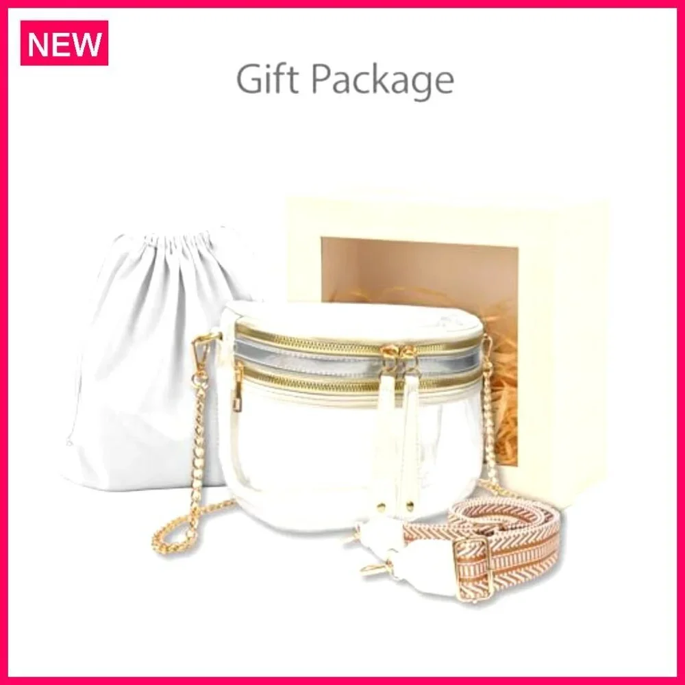 Clear Fanny Pack with Adjustable Straps, Stadium Approved PVC Bag